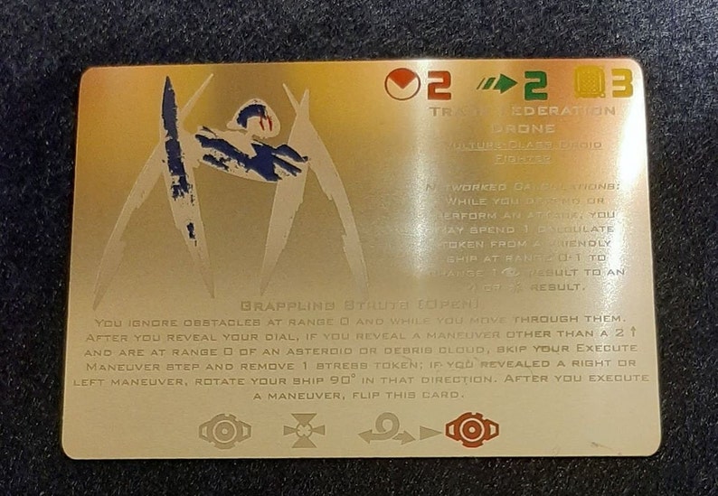 Metal Alt-Art Card for X-Wing miniatures Wave 2.5