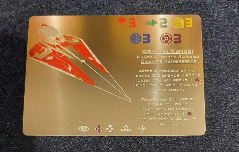 Metal Alt-Art Card for X-Wing miniatures Wave 2.5