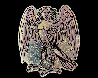 Harpy - Glitter Holographic Sticker