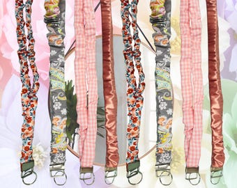 Fabric Scrunchie Lanyard | student Badge ID Holder | Back to School Teacher Gift | Cute Handmade mom Accessories