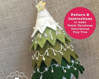 Adornos navideños pequeños n.º 11: árbol diminuto. Patrón e instrucciones.