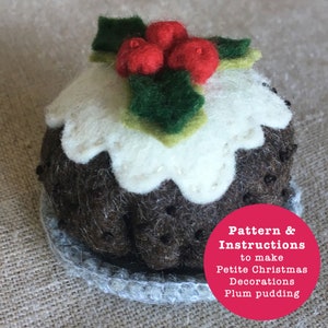 Petite Christmas Decorations No.1 Plum Pudding. Pattern & Instructions.