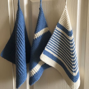 Antidote Hand knitted dishcloths, set of 3 - knitting pattern
