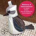 Keira the Kookaburra - Pattern and Instructions to make felt doorstopper