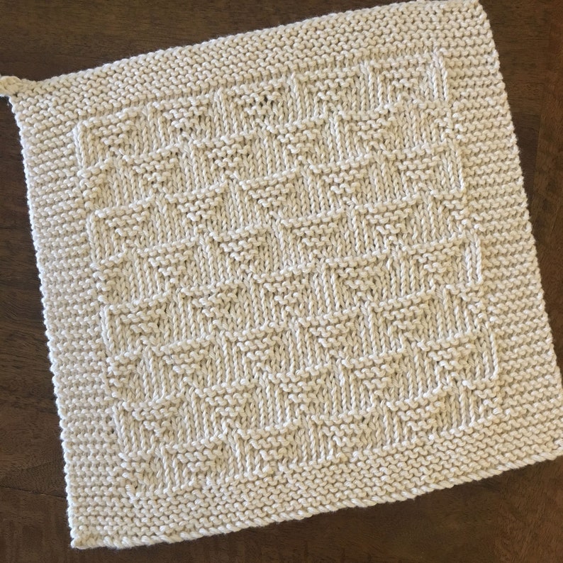 Hand Knitted Dishcloths Set of 4 Knitting Pattern Etsy