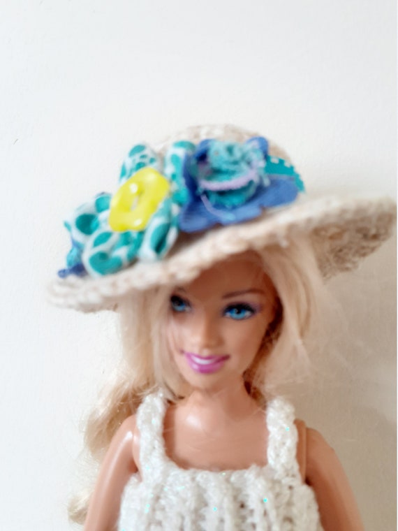 Beige crochet hat for Barbie and similar sized 12inch dolls | Etsy