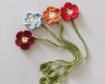 Crochet Flowers Umbilical Cord Tie, Eco-Friendly, 100% Cotton