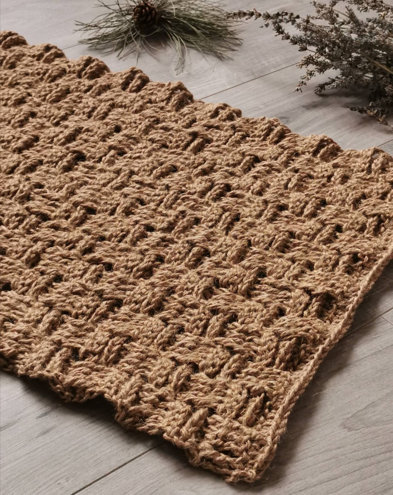 Handmade jute rug Crochet jute rug Rustic style rug 100 Etsy