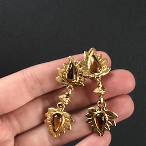 MICRIS PARIS Authentic  Vintage Gold Plated Clip On Earrings