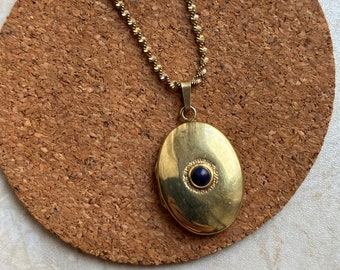 Vintage  Gold Plated Silver Locket Necklace