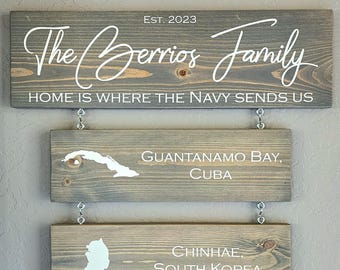 Handmade Military Duty Station Sign: Navy Pride Legacy Decor