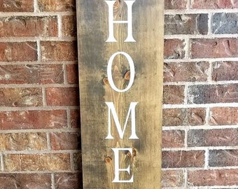 Rustic Wood Welcome Sign: "Home Sweet Home" Front Door Decor