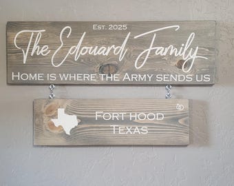 Handmade Military Duty Station Sign: Army Pride Legacy Decor