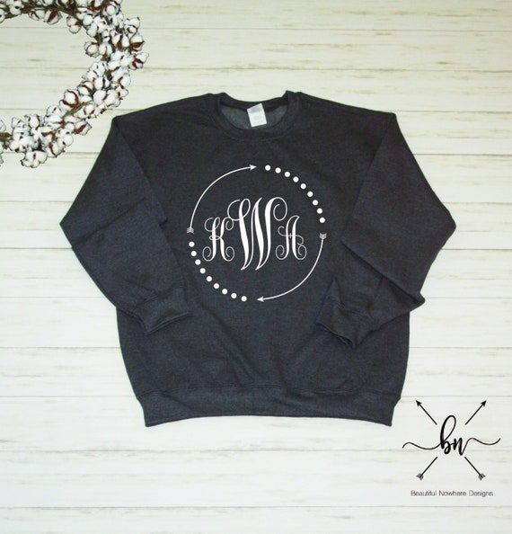 etsy monogram sweatshirt