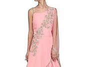 Beautifull Hand Embroidered Bollywood Style Party Wear Wedding Wear Long Gown Dress