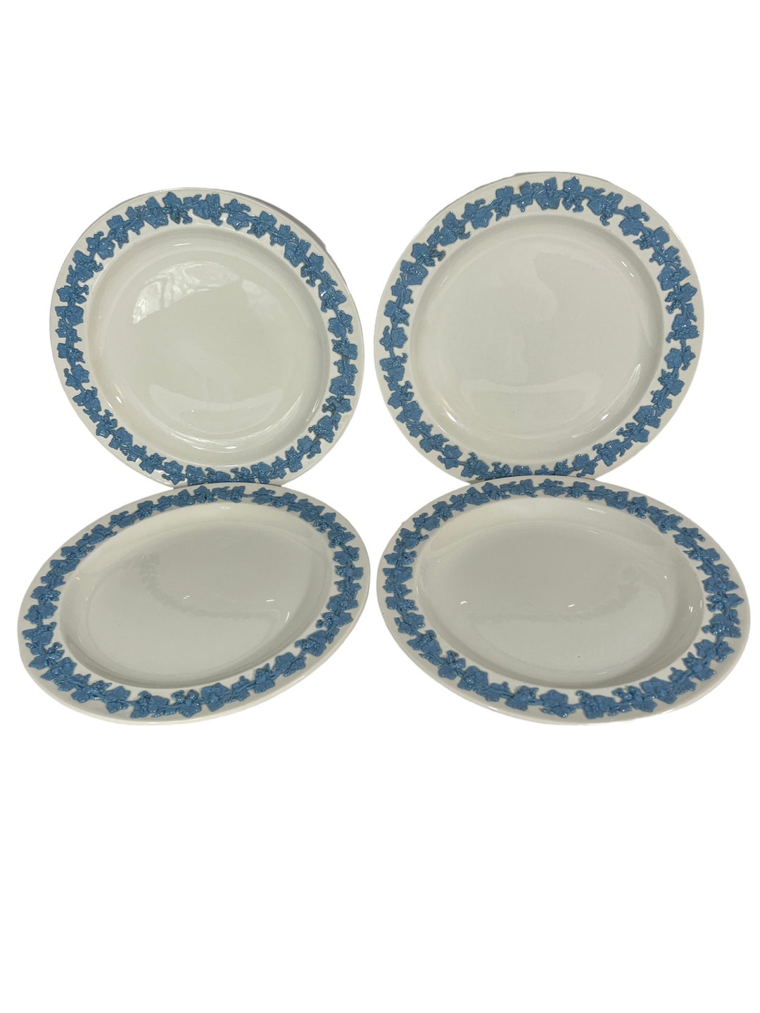 Set of 4 Wedgwood Queensware Lavender on Cream 10 Dinner Etsy