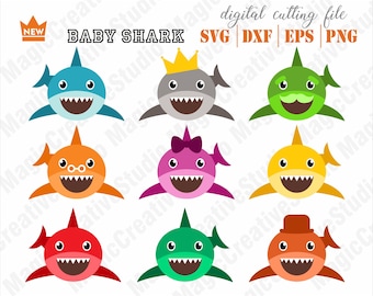 Download Baby shark cricut | Etsy