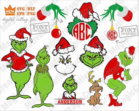 Download GRINCH SVG / Grinch Face Svg / Grinch hand svg / Christmas svg | Etsy