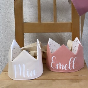 Fabric Crown BEIGE GOLD Birthday Crown