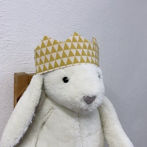 Fabric Crown SENFGELB DREIECKE ALTROSA Birthday Crown