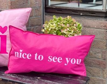 Pillow customizable “nice”