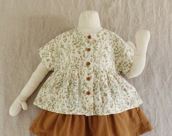 Molde para blusa infantil tamanho grande: Blusa franzida, ideal para iniciantes (molde em PDF)