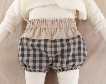 Patrons de couture faciles PDF Bloomers pour bébés et tout-petits | Cache-couches pour bébés | Télécharger Short fille Enfant 3M - 6A