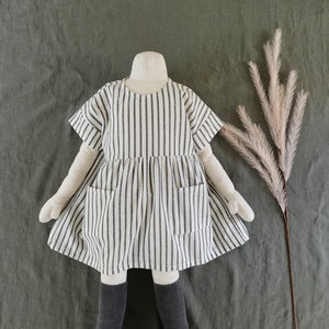 Easy Pattern Baby and Girl Kimono Sleeve Drop Shoulder Dress PDF Sewing Pattern, Baby Pattern, Beginner Pattern Girls Patterns Toddler dress