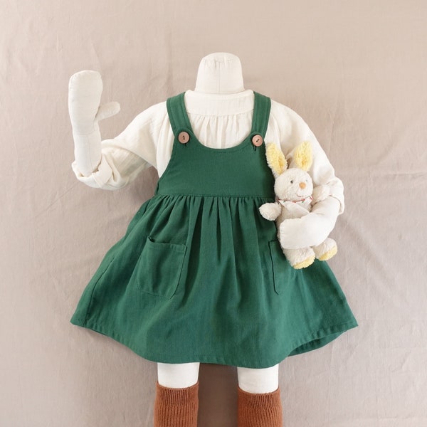 Girl and Baby Pinafore Dress Pattern Apron Dress PDF Sewing Pattern Suspender Skirt Digital Download | Toddler Children Kid gift | 3M - 6Y