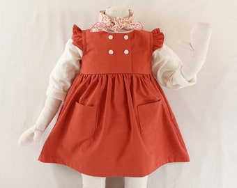 Robe facile à double boutonnage sans manches pour bébés et tout-petits, chemisier, haut et chemisier PDF en téléchargement numérique Fille Enfant 3M - 6A | Salopette-pull