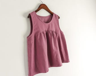 Women's Gathered Tank Top Sewing Pattern | Hip-Length & Cropped Summer Blouse Pattern | Crop Tank Top Sleeveless Shirt Sewing