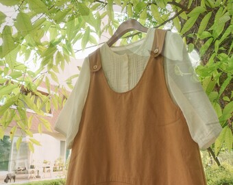 a line jumper dress pattern A-line Overall Jumper Dress Sewing Pattern: Women's Pinafore (XXS-5XL) (PDF Pattern)