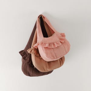 Easy Pattern | Ruffle Hobo Bag sewing Pattern | Ruffle Shoulder Bag PDF Sewing Pattern | Ruffle Tote Bag Pattern | 3 sizes | Beginner Sewing