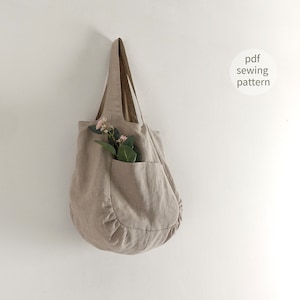 Umhängetasche Easy Pattern | Umhängetasche PDF Schnittmuster | Doppelseitige Tasche Schnittmuster | Anfänger Nähen | Instant Download Nähanleitung