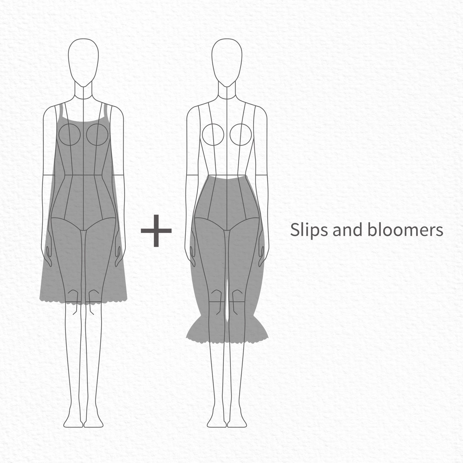 Slips and Bloomers Sewing Pattern: A-line, Lace (PDF Pattern) - Etsy