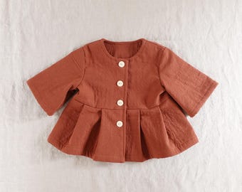 Easy Pattern | Baby and Girl Vintage Jacket PDF Sewing Pattern | Kids Coat Sewing Pattern, Children Outdoor Clothes | Instant Download