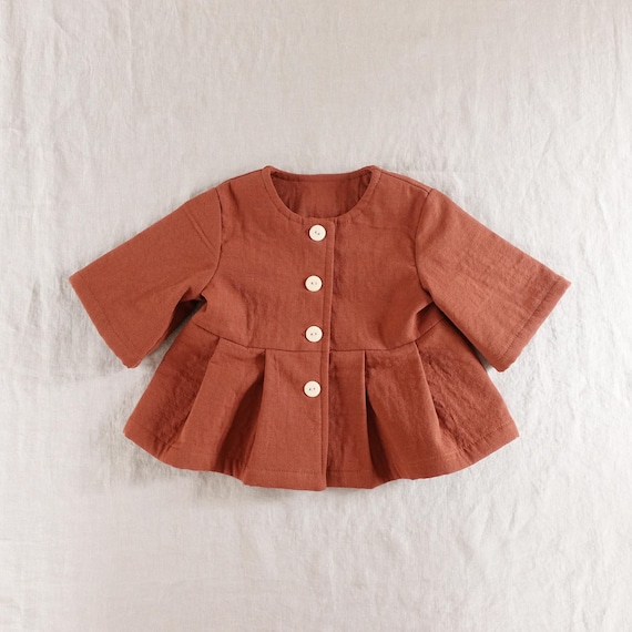 Baby and Girl Vintage Jacket PDF Sewing Pattern | Kids Coat Sewing Pattern, Children Outdoor Clothes | Instant Download
