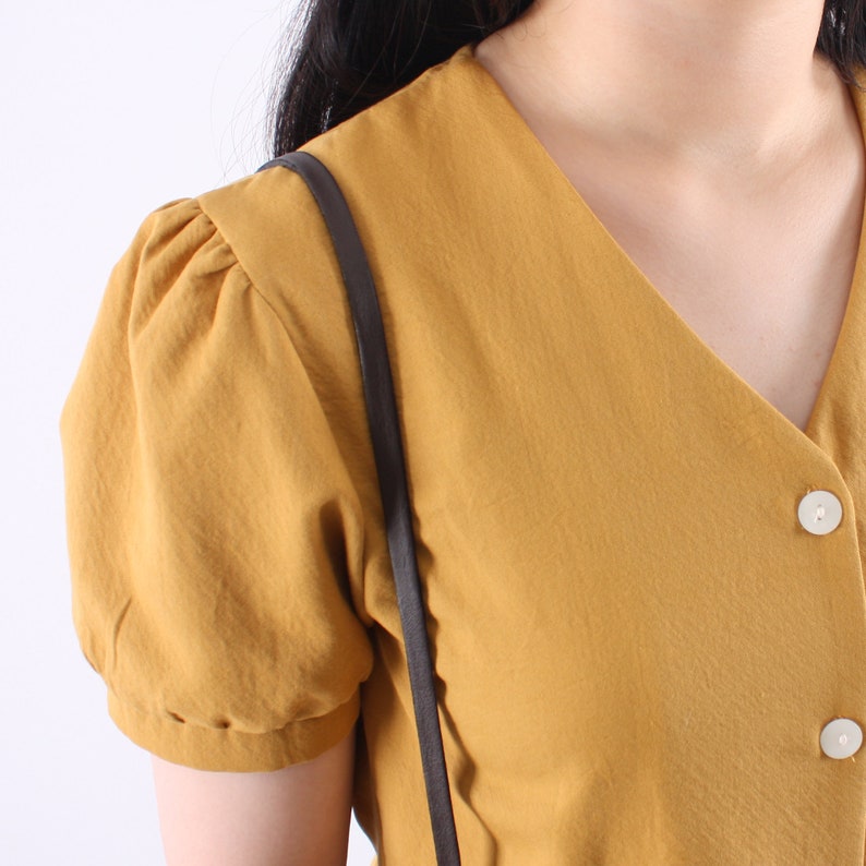 pdf sewing patterns for women Puff sleeve summer blouse Jacket Tops Shirts pattern instant download sew pattern Sewingman Video tutorial