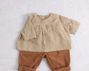 Girl and Baby PDF Sewing Patterns | Drop Shoulder Top Shirt Blouse Sewing Pattern | Instant Download, kids toddler | 9M~10Y | Video Tutorial
