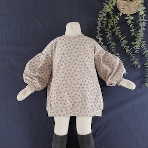 Easy Girl and Baby Drop Shoulder Puff Sleeve Long Top Oversized Tee shirt Dress Knit PDF Sewing Patterns Cloth Kid Toddler Children 3M - 10Y