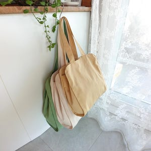 Patrón de bolso fácil / Patrón de costura único para bolso tote con borde redondeado / 3 tamaños incluidos / Patrón PDF para bolso de hombro con bolsillos interiores / Bolso de lona