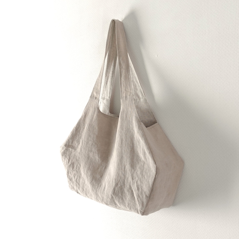 Minimalist Bag Sewing Pattern | Pentagonal Shoulder Bag Sewing Pattern | 3sizes | Hand Bag Easy Sewing Pattern | Tote Bag Pattern image 9