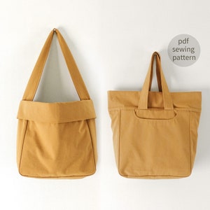 Einfaches Muster | Tragetasche Schnittmuster | Hobo Bag Schnittmuster | Schultertasche Schnittmuster | Anfänger Nähen | Handtasche Schnittmuster
