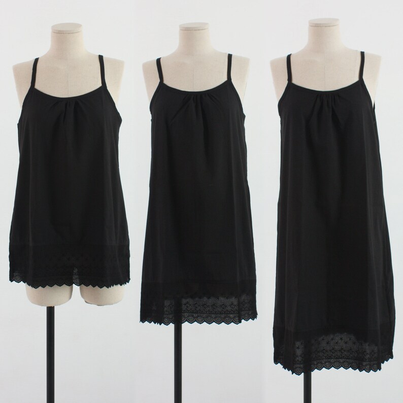 black underwear slip dress
