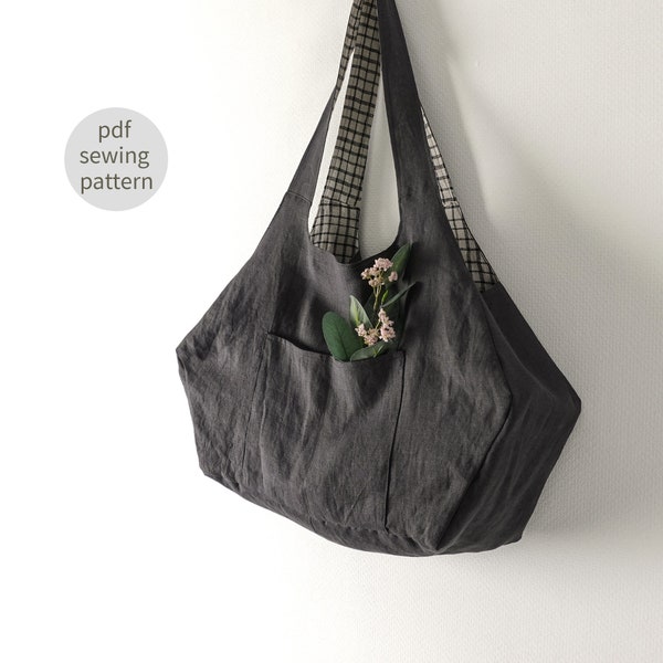 Pentagonal Shoulder Bag Sewing Pattern 3sizes | Hand Bag Easy Sewing Pattern | Tote Bag Pattern | Daily Bag Patter | Beginner Sewing pattern