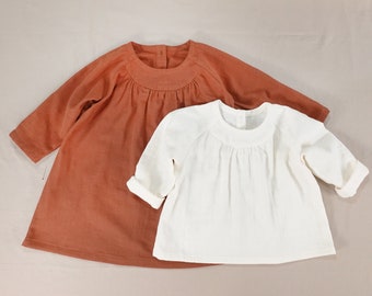 Patron de couture facile pour robe fille | Chemisier enfant style bohème à manches raglan Patron PDF | Téléchargement numérique, bambin, bébé bohème 3 mois - 10 ans