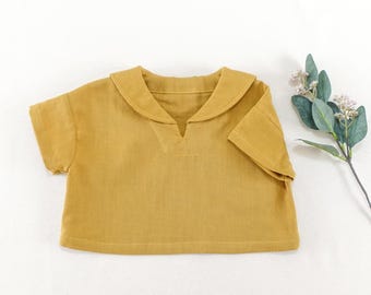 Easy Pattern | Sailor Collar Loose Blouse Sewing Pattern For Kid | Drop Shoulder Pattern | 3Y-10Y Unisex For Boys and Girls | Video Tutorial