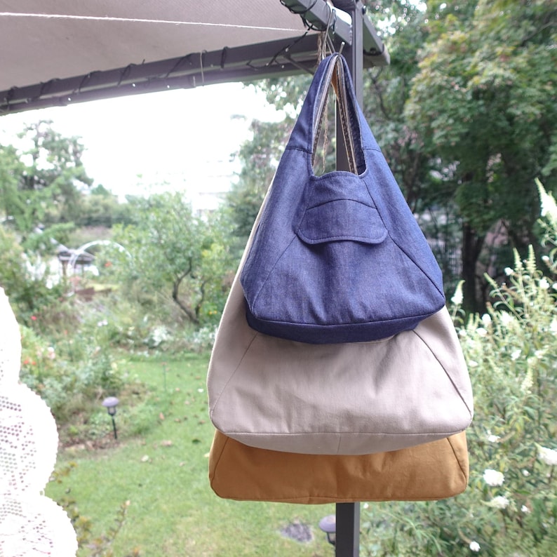 Triangle Hobo Bag Pattern | Shoulder Bag Sewing Pattern | Double Sided Hobo Bag Sewing Pattern | Beginner Sewing | Instant Download Pattern image 10