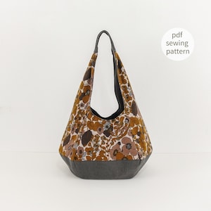 Diamond Hobo Bag Sewing Pattern | No Overlock Needed | 3 sizes | Daily Bag | Beginner Woven Sewing pattern | Instant Download | Easy Pattern