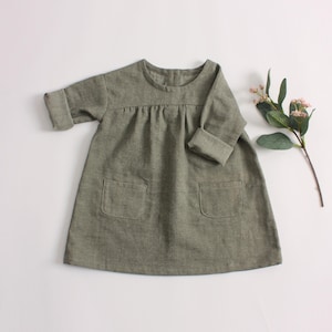 PDF-Schnittmuster für Mädchen und Babys: Kleid mit überschnittenen Schultern | Sofort-Download | Größen: A0, A4, Letter, 9 Monate bis 10 Jahre | Video-Anleitung